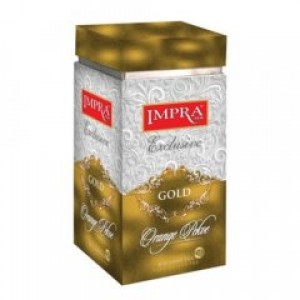 IMPRA BLACK TEA METAL CADDY GOLD ASSORT. 200 G 